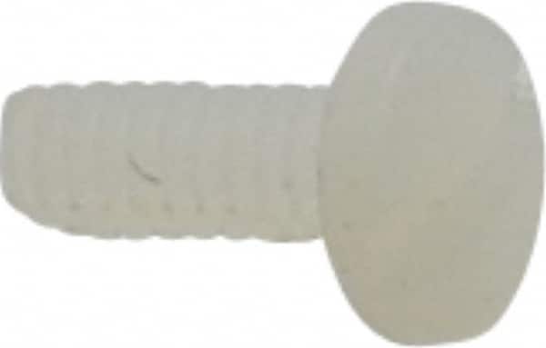 Made in USA - #4-40 UNC, 5/16" Length Under Head Slotted Drive Machine Screw - Binding Head, Grade 6/6 Nylon, Uncoated, Without Washer - Benchmark Tooling