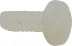 Made in USA - #4-40 UNC, 5/16" Length Under Head Slotted Drive Machine Screw - Binding Head, Grade 6/6 Nylon, Uncoated, Without Washer - Benchmark Tooling