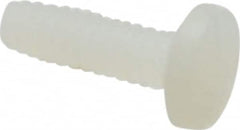 Made in USA - #4-40 UNC, 3/8" Length Under Head Slotted Drive Machine Screw - Binding Head, Grade 6/6 Nylon, Uncoated, Without Washer - Benchmark Tooling