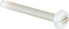 Made in USA - #4-40 UNC, 1" Length Under Head Slotted Drive Machine Screw - Binding Head, Grade 6/6 Nylon, Uncoated, Without Washer - Benchmark Tooling