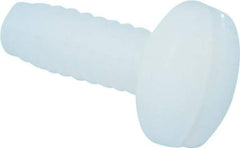 Made in USA - #6-32 UNC, 3/8" Length Under Head Slotted Drive Machine Screw - Binding Head, Grade 6/6 Nylon, Uncoated, Without Washer - Benchmark Tooling