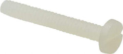 Made in USA - #6-32 UNC, 1" Length Under Head Slotted Drive Machine Screw - Binding Head, Grade 6/6 Nylon, Uncoated, Without Washer - Benchmark Tooling