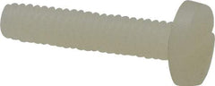 Made in USA - #8-32 UNC, 3/4" Length Under Head Slotted Drive Machine Screw - Binding Head, Grade 6/6 Nylon, Uncoated, Without Washer - Benchmark Tooling