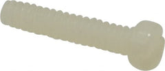 Made in USA - #4-40 UNC, 1/2" Length Under Head Slotted Drive Machine Screw - Fillister Head, Grade 6/6 Nylon, Uncoated, Without Washer - Benchmark Tooling