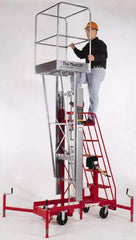 Cotterman - 300 Lb Capacity, 79" Lift Height, Winch Platform Base Manually Operated Lift - 6'7" Minimum Operating Height - Benchmark Tooling