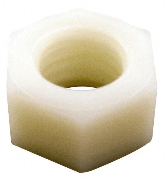 Made in USA - 5/8-11 UNC Nylon Right Hand Hex Nut - 23.5mm Across Flats, 13.97mm High, Uncoated - Benchmark Tooling