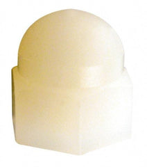 Made in USA - 5/16-18" UNC, 9/16" Width Across Flats, Uncoated Nylon Acorn Nut - 1/2" Overall Height - Benchmark Tooling