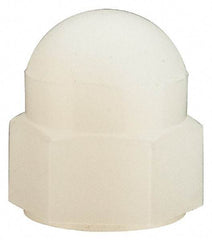 Made in USA - #6-32 UNC, 5/16" Width Across Flats, Uncoated Nylon Acorn Nut - 11/32" Overall Height - Benchmark Tooling