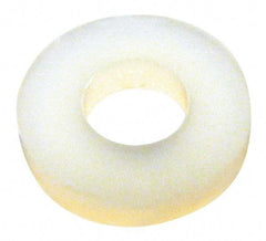 Made in USA - #6 Screw, Grade 6/6 Nylon Standard Flat Washer - 3.56mm ID x 5/16" OD, 2.36mm Thick - Benchmark Tooling