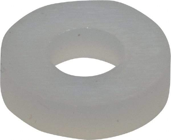 Made in USA - #4 Screw, Grade 6/6 Nylon Standard Flat Washer - 2.92mm ID x 1/4" OD, 1.57mm Thick - Benchmark Tooling