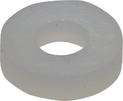 Made in USA - #4 Screw, Grade 6/6 Nylon Standard Flat Washer - 2.92mm ID x 1/4" OD, 1.57mm Thick - Benchmark Tooling