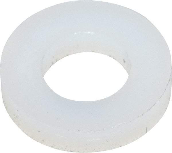Made in USA - #6 Screw, Grade 6/6 Nylon Standard Flat Washer - 4.11mm ID x 7.92mm OD, 1.57mm Thick - Benchmark Tooling
