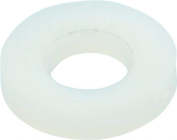Made in USA - #8 Screw, Grade 6/6 Nylon Standard Flat Washer - 4.37mm ID x 9.53mm OD, 1.52mm Thick - Benchmark Tooling