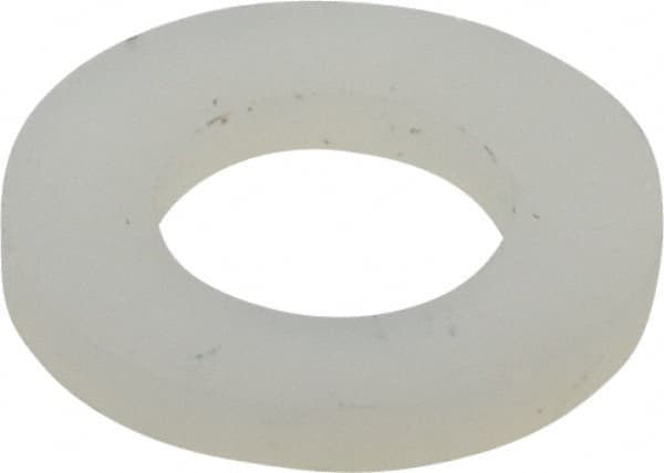 Made in USA - 1/4" Screw, Grade 6/6 Nylon Standard Flat Washer - 6.4mm ID x 11.99mm OD, 1.5mm Thick - Benchmark Tooling