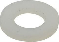 Made in USA - 1/4" Screw, Grade 6/6 Nylon Standard Flat Washer - 6.4mm ID x 11.99mm OD, 1.5mm Thick - Benchmark Tooling