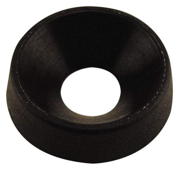 Made in USA - 4.06mm Thick, Black Oxide Finish, Nylon, Standard Countersunk Washer - 5.72mm ID x 15.47mm OD - Benchmark Tooling