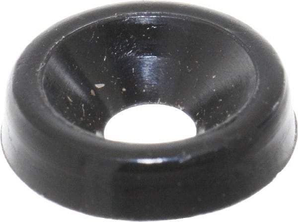 Made in USA - 2.54mm Thick, Black Oxide Finish, Nylon, Standard Countersunk Washer - 3.63mm ID x 11.1mm OD - Benchmark Tooling