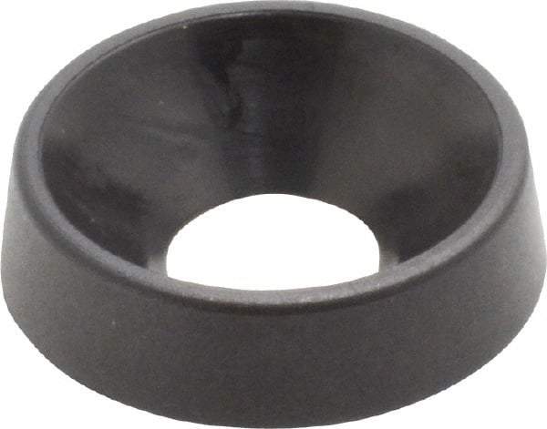 Made in USA - 4.57mm Thick, Black Oxide Finish, Nylon, Standard Countersunk Washer - 6.6mm ID x 17.35mm OD - Benchmark Tooling
