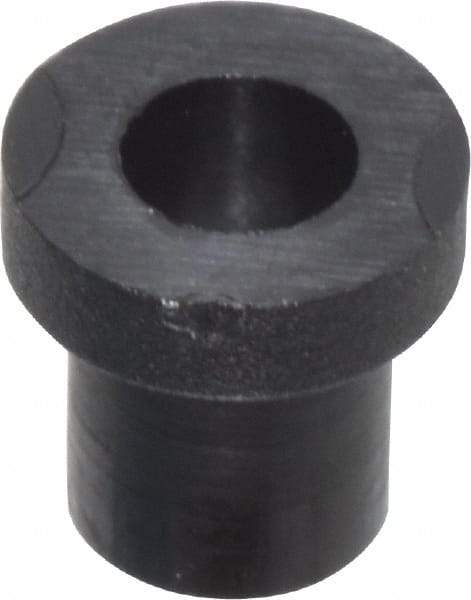 Made in USA - #2 Screw, 1/8" Shoulder Length, Nylon Shoulder Washer - Black, 0.181" Flange Diam, 3/64" Flange Thickness, 0.09" ID, 0.12" OD - Benchmark Tooling