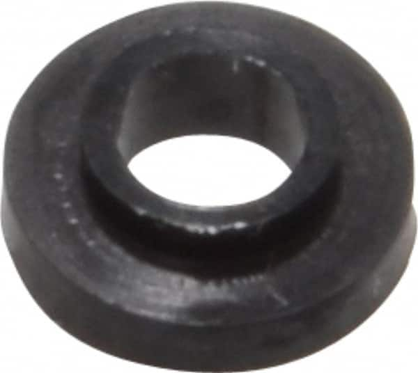 Made in USA - #4 Screw, 1/32" Shoulder Length, Nylon Shoulder Washer - Black, 0.235" Flange Diam, 3/64" Flange Thickness, 0.115" ID, 0.145" OD - Benchmark Tooling