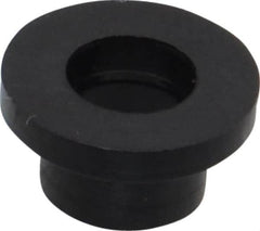 Made in USA - #10 Screw, 9/64" Shoulder Length, Nylon Shoulder Washer - Black, 0.399" Flange Diam, 1/16" Flange Thickness, 0.2" ID, 0.26" OD - Benchmark Tooling