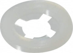 Made in USA - 1/4" Screw, 0.234" ID, Nylon Internal Tooth Lock Washer - 19/32" OD, Grade 6/6 - Benchmark Tooling