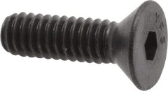 Value Collection - 1/4-20 UNC Hex Socket Drive, 82° Flat Screw - Alloy Steel, Black Oxide Finish, Fully Threaded, 7/8" OAL - Benchmark Tooling