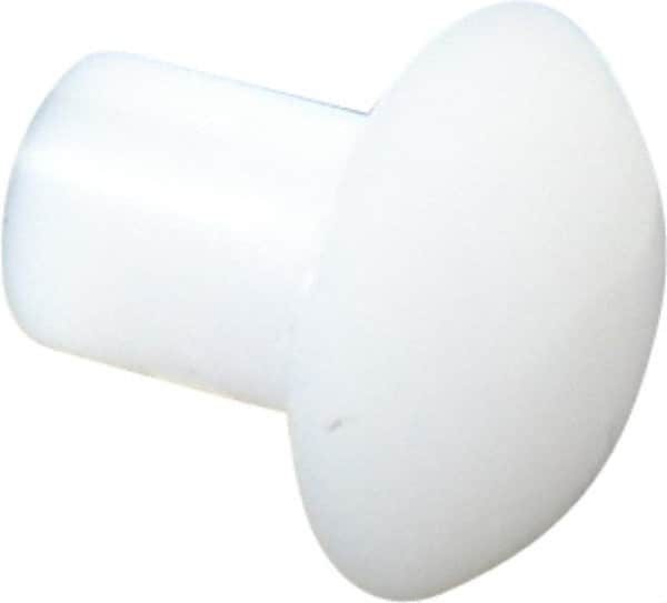 Made in USA - 1/8" Body Diam, Round Acetal Solid Rivet - 3/16" Length Under Head, 1/4" Head Diam x 0.068" Head Height - Benchmark Tooling