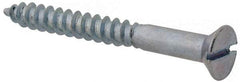Value Collection - #7, 1-1/2" OAL, Slotted Drive, Flat Head Wood Screw - Zinc Plated Steel, Grade 2 - Benchmark Tooling