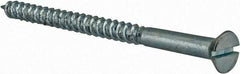 Value Collection - #14, 3-1/2" OAL, Slotted Drive, Flat Head Wood Screw - Zinc Plated Steel, Grade 2 - Benchmark Tooling