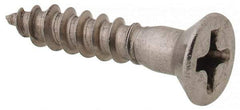 Value Collection - #6, 3/4" OAL, Phillips Drive, Flat Head Wood Screw - Stainless Steel, Grade 18-8 - Benchmark Tooling