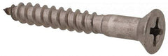 Value Collection - #8, 1-1/4" OAL, Phillips Drive, Flat Head Wood Screw - Stainless Steel, Grade 18-8 - Benchmark Tooling