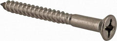 Value Collection - #10, 2" OAL, Phillips Drive, Flat Head Wood Screw - Stainless Steel, Grade 18-8 - Benchmark Tooling