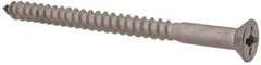 Value Collection - #12, 3" OAL, Phillips Drive, Flat Head Wood Screw - Stainless Steel, Grade 18-8 - Benchmark Tooling