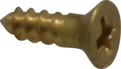 Value Collection - #4, 3/8" OAL, Phillips Drive, Flat Head Wood Screw - ASME B18.6.1, Brass - Benchmark Tooling