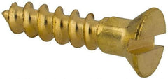 Value Collection - #6, 5/8" OAL, Phillips Drive, Flat Head Wood Screw - ASME B18.6.1, Brass - Benchmark Tooling