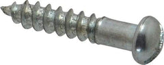 Value Collection - #5, 5/8" Length Under Head, Slotted Drive, Round Head Wood Screw - Zinc Plated Steel, Grade 2 - Benchmark Tooling