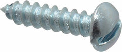 Value Collection - #8, 3/4" Length Under Head, Slotted Drive, Round Head Wood Screw - Zinc Plated Steel, Grade 2 - Benchmark Tooling
