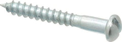 Value Collection - #8, 1-1/4" Length Under Head, Slotted Drive, Round Head Wood Screw - Zinc Plated Steel, Grade 2 - Benchmark Tooling