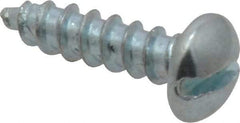 Value Collection - #10, 3/4" Length Under Head, Slotted Drive, Round Head Wood Screw - Zinc Plated Steel, Grade 2 - Benchmark Tooling
