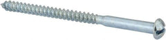 Value Collection - #10, 3" Length Under Head, Slotted Drive, Round Head Wood Screw - Zinc Plated Steel, Grade 2 - Benchmark Tooling