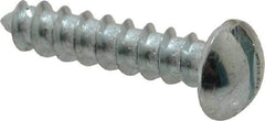 Value Collection - #12, 1" Length Under Head, Slotted Drive, Round Head Wood Screw - Zinc Plated Steel, Grade 2 - Benchmark Tooling