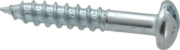 Value Collection - #14, 1-1/2" Length Under Head, Slotted Drive, Round Head Wood Screw - Zinc Plated Steel, Grade 2 - Benchmark Tooling