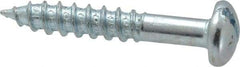 Value Collection - #14, 1-1/2" Length Under Head, Slotted Drive, Round Head Wood Screw - Zinc Plated Steel, Grade 2 - Benchmark Tooling