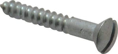 Value Collection - #6, 1" Length Under Head, Slotted Drive, Oval Head Wood Screw - ASME B18.6.1, Zinc Plated Steel, Grade 2 - Benchmark Tooling