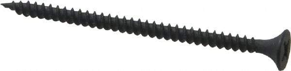 Value Collection - #6, 2-1/4" OAL, Phillips Drive Bugle Head, Steel Drywall Screws - Black Phosphate Finish, Grade 2 - Benchmark Tooling