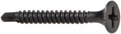 Value Collection - #6, 1-1/4" OAL, Phillips Drive Bugle Head, Steel Drywall Screws - Black Phosphate Finish, Grade 2 - Benchmark Tooling