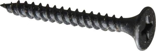 Value Collection - #6, 1-5/8" OAL, Phillips Drive Bugle Head, Steel Drywall Screws - Black Phosphate Finish, Grade 2 - Benchmark Tooling