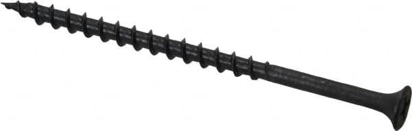 Value Collection - #8, 3" OAL, Phillips Drive Bugle Head Wood Screw - Black Phosphate Finish Steel, Grade 2 - Benchmark Tooling