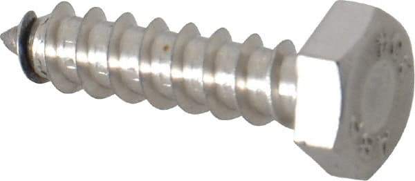Value Collection - 1/4" Screw, 1" Length Under Head, Stainless Steel, Hex Head Lag Screw - Grade 18-8, Uncoated - Benchmark Tooling